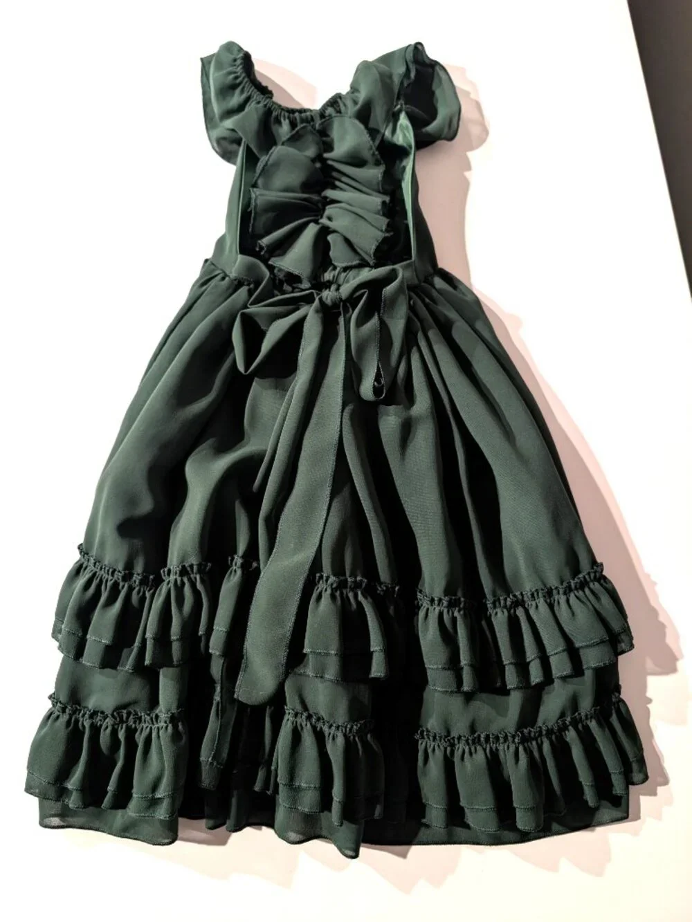 Nellie Ruffle Maxi Dress - Forest Green